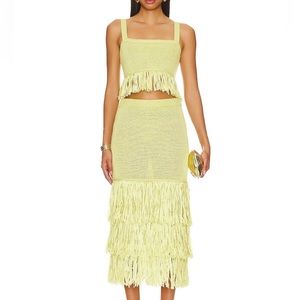 Saylor Green Fringe Set